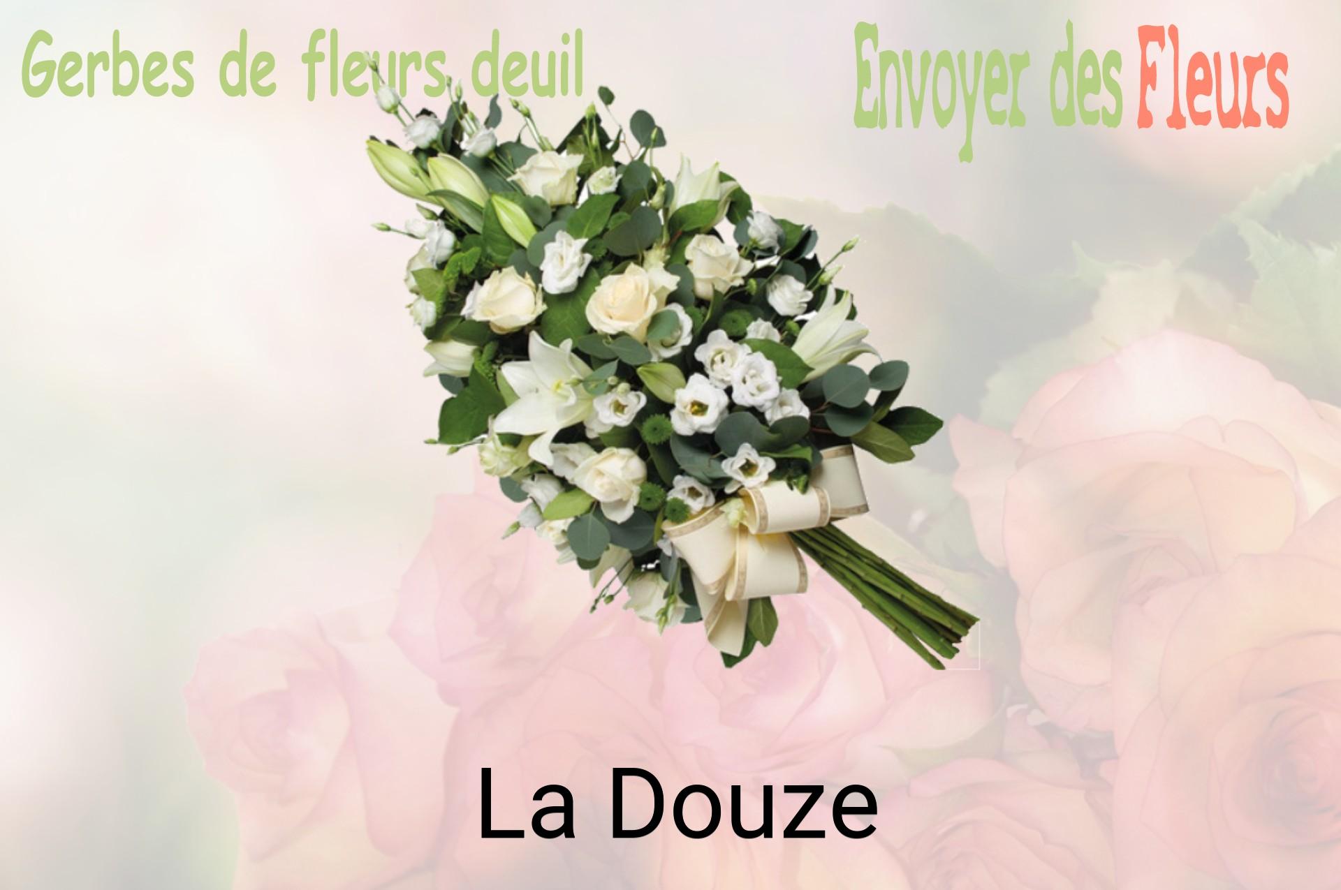 Gerbe de fleurs de deuil livrée à La Douze